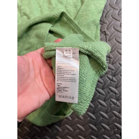 FREE PEOPLE BEACH GREEN COTTON / Linen Blend DRESS XL - Picture 4 of 8